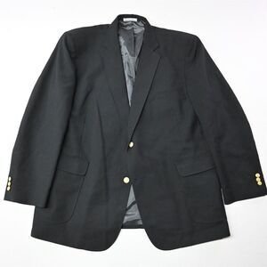 Vtg David Taylor 50L Black Gold Button Wool Blend‎ Blazer Sport Coat Jacket